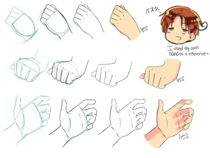 Учимся рисовать руку человека