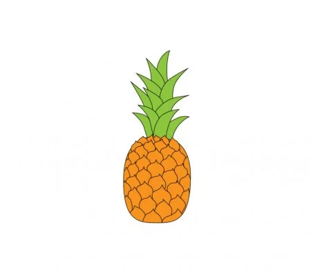 Как нарисовать ананас поэтапно карандашом