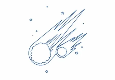 Как нарисовать комету поэтапно карандашом