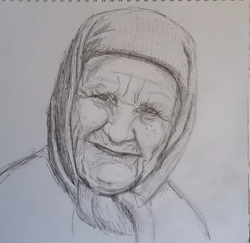 Как нарисовать бабушку легко карандашами детям