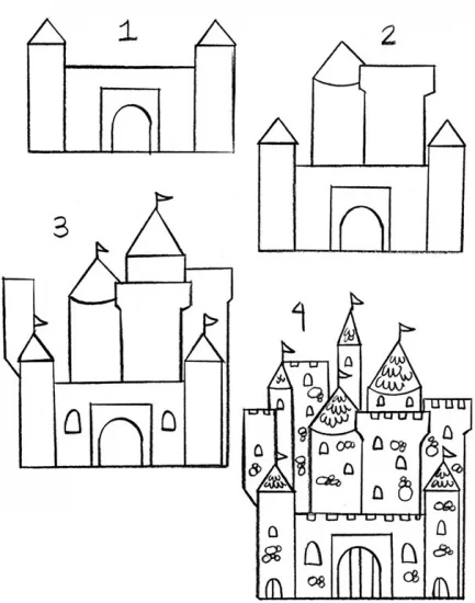 Рисуем средневековый замок (графика)