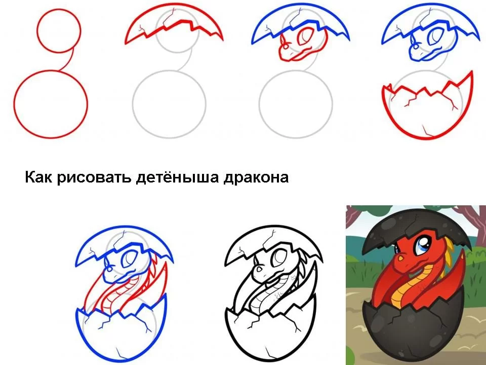 Как нарисовать голову дракона – руководство по рисованию